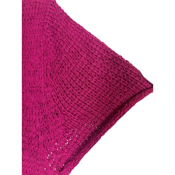 Retro Knit Sweater XL Pink Neutral Classic Chic Preppy Boho Western Minimalist - Picture 2 of 9